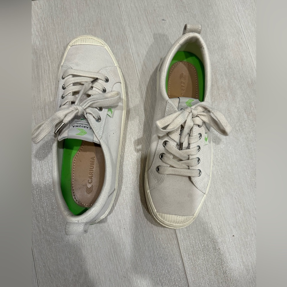 Cariuma White Suede Sneakers Size 8